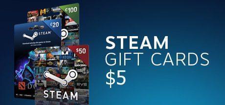 Steam Gift Card $5 dólares en Steam Uruguay